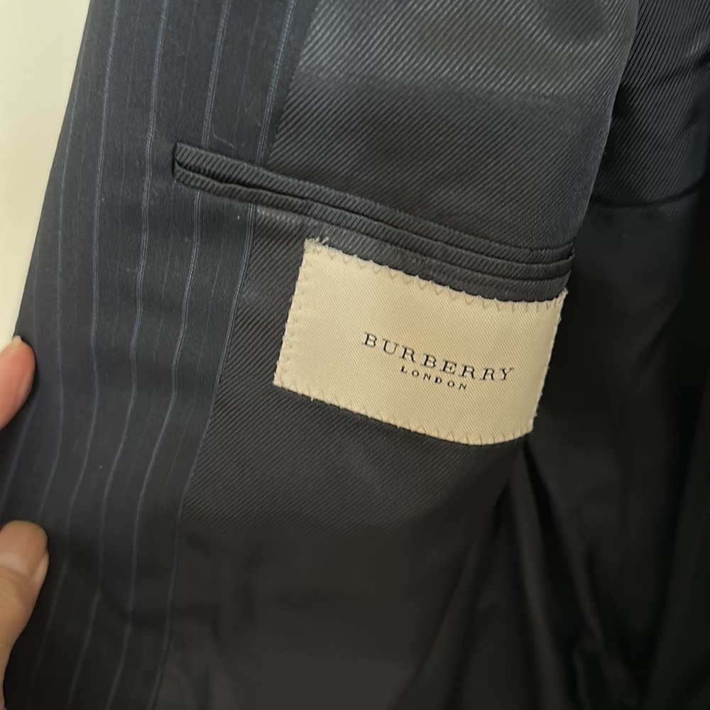 Burberry London navy pin stripe suit - Picture 2 of 2